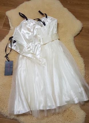 Свадебное мини платье4 фото