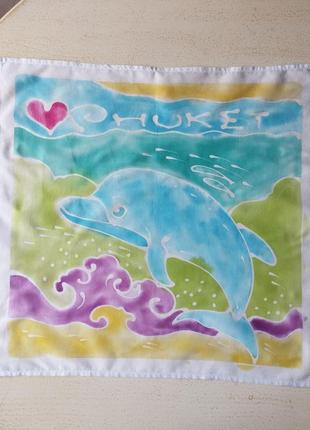 🌞🐬 цікава хустина, бандана 46х48 для шанувальників пхукета🤩❤️