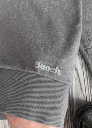 Серый трикотажный худи унисекс с хомутом bench #23254 фото