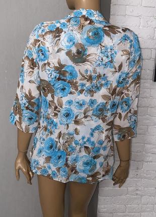 Блуза у квітковий принт комплект двійка блузка і майка2 фото