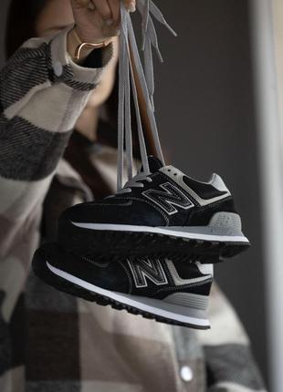 New balance 574v3 black mit white1 фото