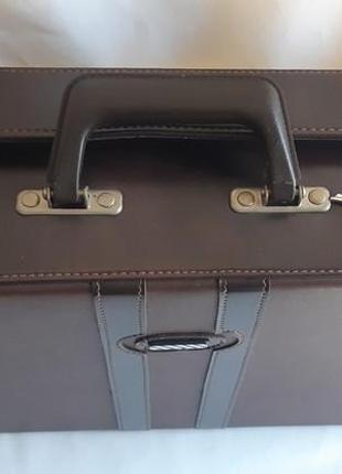 Винтажный кожаный портфель кейс7 фото