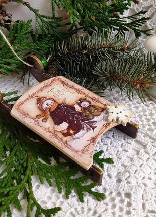 Новогодний декор саноки 'снеговички' joy(радость)4 фото