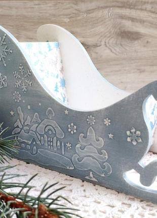 Большие саночки, конфетница, подставка