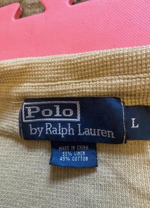 Ralph lauren поло вінтажна футболка 55/45 льон бавовна.3 фото