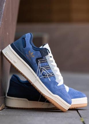 Adidas forum 84 low blue off-white1 фото