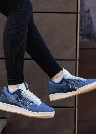 Adidas forum 84 low blue off-white5 фото