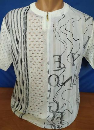 Новий! тонкий джемпер светр чоловічий кофта реглан світшот пуловер короткий рукав2 фото