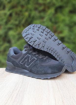 Кросівки new balance 574 чорні замшева n