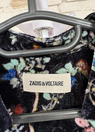 Оксамитова квіткова сукня  zadig & voltaire3 фото