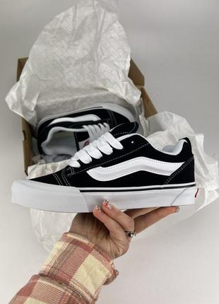 Vans knu skool vn0009qc6bt1 (vx999) кеды оригинальные кеды венс женские черные3 фото