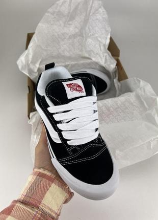 Vans knu skool vn0009qc6bt1 (vx999) кеды оригинальные кеды венс женские черные2 фото