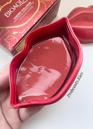 20 шт патчи для губ с гиалуроном и экстрактом вишни гидрогелевые probeauty3 фото