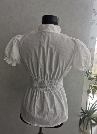 Очень нежная блуза в винтажном стиле с рукавчиками-фонариками5 фото
