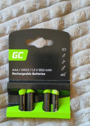 Акамуляторні батарейки ааа 950mah green cell1 фото
