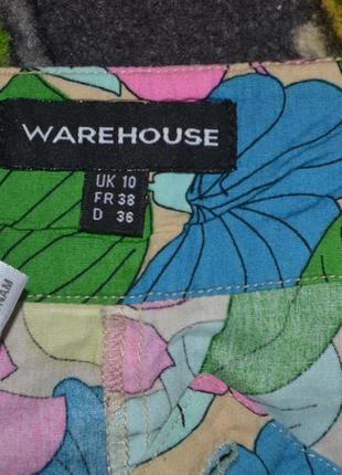 Легкие шорты из плотной ткани разноцветные с высокой посадкой талией warehouse6 фото