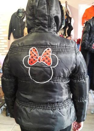 Распродажа куртка зимняя с капюшоном mini mouse теплая,  disney из сша7 фото