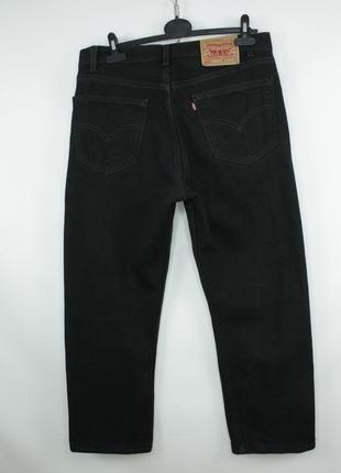 Укороченные винтажные джинсы levi's 505 cropped black denim jeans made in Ausa