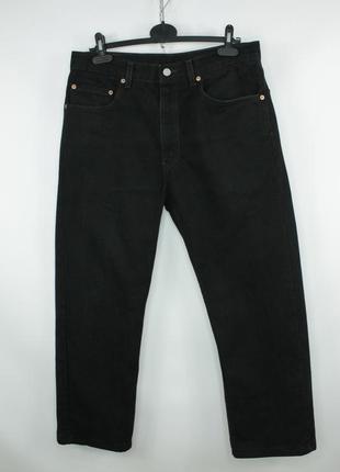 Вкорочені вінтажні джинси levi's 505 cropped black denim jeans made in usa4 фото