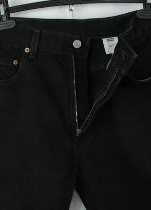 Вкорочені вінтажні джинси levi's 505 cropped black denim jeans made in usa5 фото