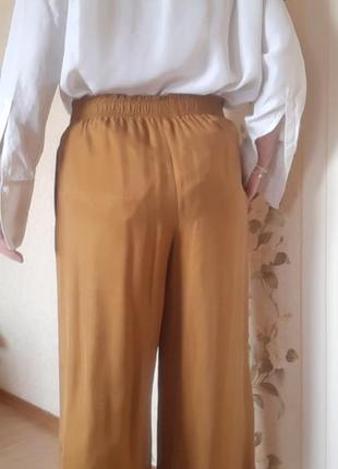 Широкие укороченые шёлковые брюки франция7 фото