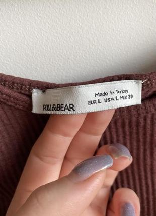 Коричневий топ pull&amp;bear4 фото