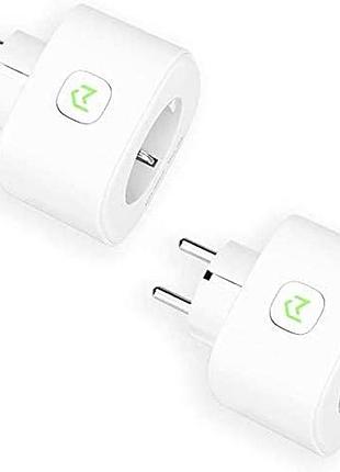 Умная розетка, 16a, 3680 вт wi-fi smart plug, через meross совместимость с alexa, smartthings.  2 шт.