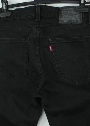 Якісні джинси levi's 511 slim fit black denim jeans2 фото