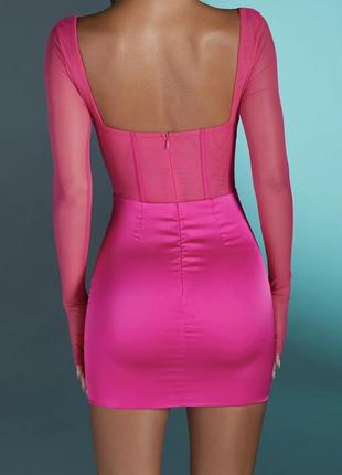 Oh polly корсетна рожева сукня4 фото