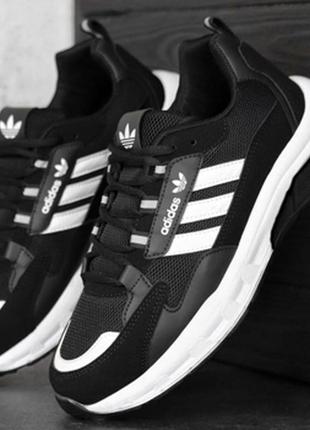 Adidas zx black-whitе2 фото