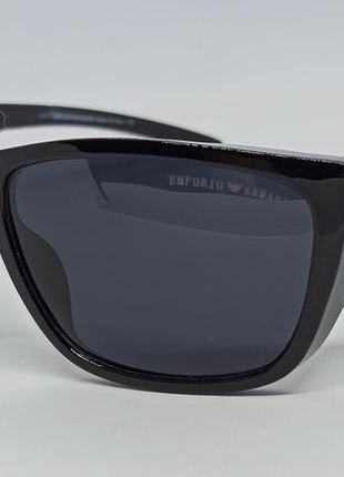 Окуляри в стилі emporio armani pack чоловічі чорні поляризовані