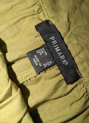 Юбка миди zara h&m primark лен в составе7 фото