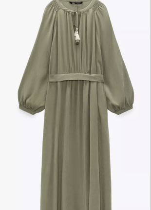 В наявності сукня zara хакі з розрізами в стилі бохо2 фото