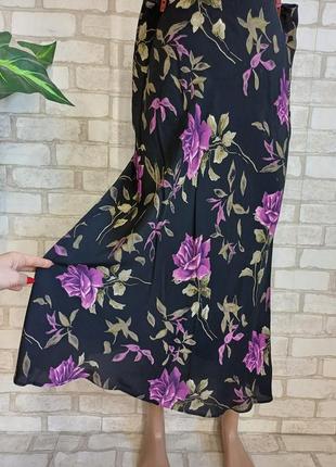 Фирменная wallis юбка в пол/длинная юбка со 100% вискозы в крупных цветах, размер л-хл5 фото