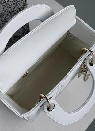 Сумка christian dior small lady dior my abcdior bag white5 фото