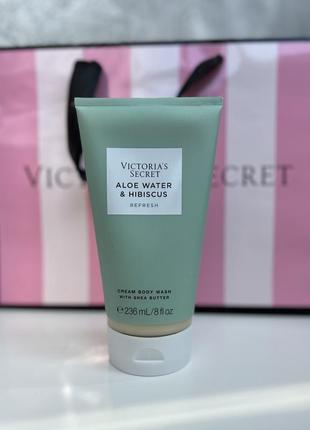 Парфюмированный крем-гель для душа victoria’s secret aloe water&amp;hibiscus(refresh) natural collection оригинал.