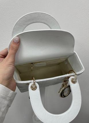 Сумка christian dior small lady dior my abcdior bag white4 фото