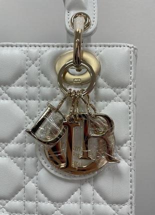 Сумка christian dior small lady dior my abcdior bag white5 фото