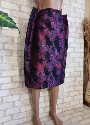 Новая красивая юбка миди карандаш в сочном цвете фиолет с переливами, размер хл-2хл3 фото