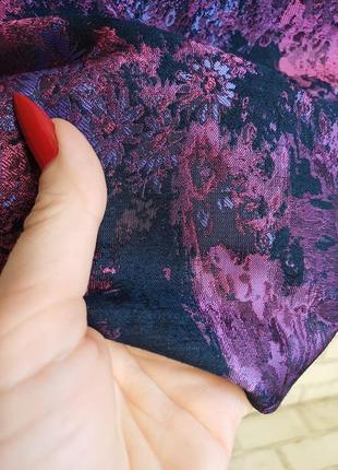 Новая красивая юбка миди карандаш в сочном цвете фиолет с переливами, размер хл-2хл7 фото