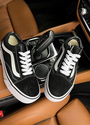 Кеди vans knu skool black white.