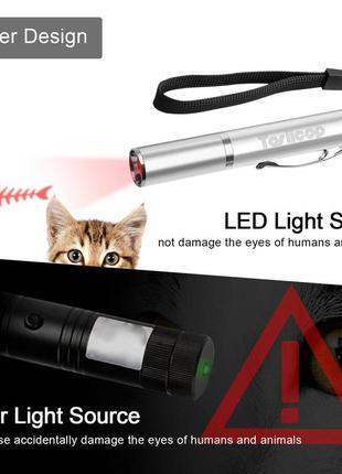 Інтерактивна іграшка для кішок 2 pack led light pointer usb перезаряджувані іграшки для кішок2 фото