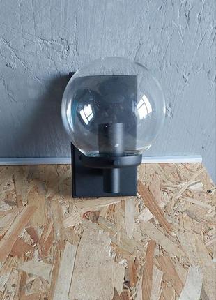 Настенный черный светильник с прозрачным шариком, винтажный черный светильник3 фото