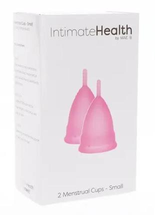 Менструальные чаши mae b menstrual cups розмір s, рожеві, 2 шт + чохол для зберігання