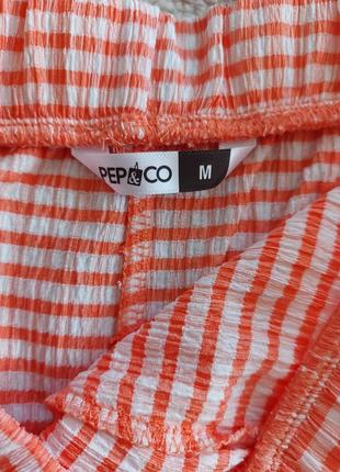Легкие летние шорты, шорты на резинке pepco в мелкую клетку, р. м5 фото