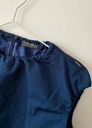 Базовое темно-синее платье чехол max mara/ платье с карманами по бокам5 фото