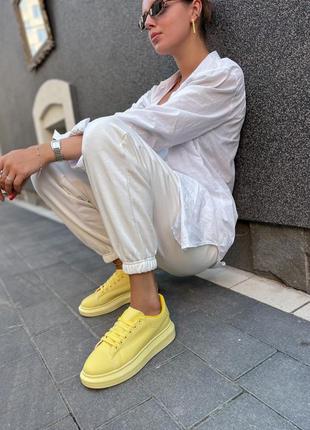 Женские желтые кеды