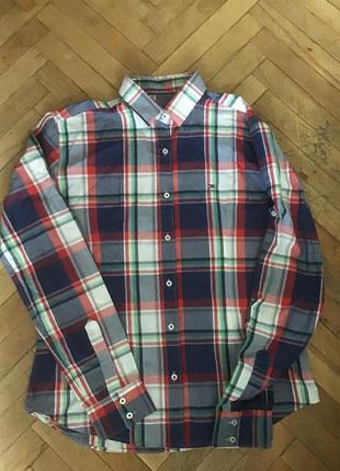 Хлопковая рубашка в клетку tommy hilfiger