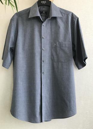 Сорочка  сіра меланж котон