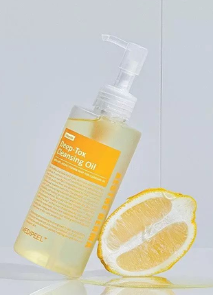 Вітамінна гідрофільна олія medi-peel vegan vitamin deep tox cleansing oil на основі поживних рослинн